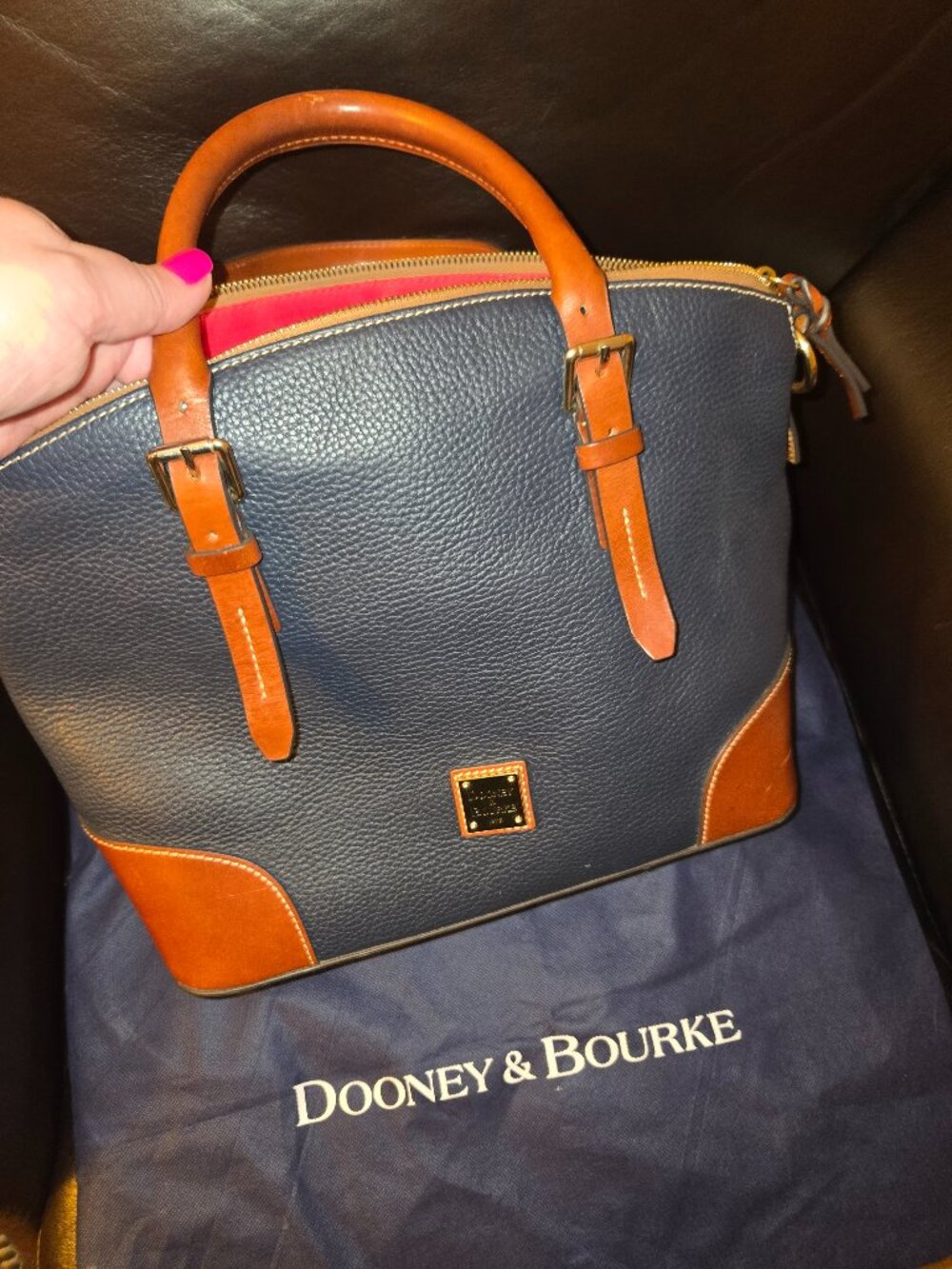 Donney & Bourke Pebble Grain Satchel Purse